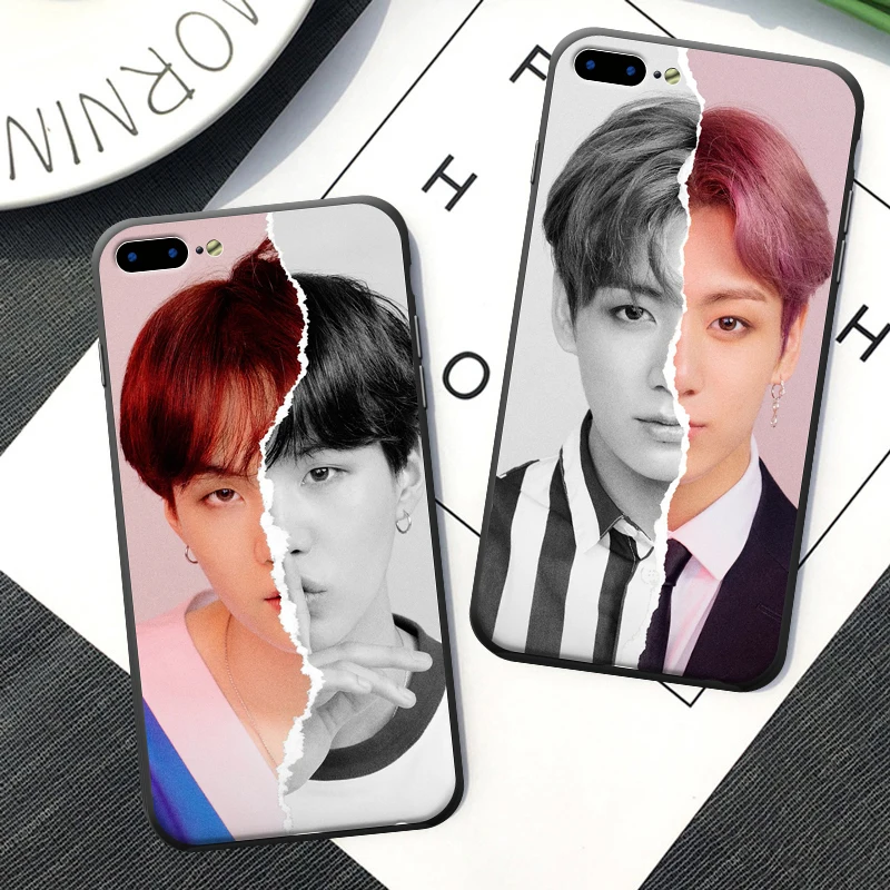 BTS чехол для телефона любить себя фотосессия Мягкие TPU Рамка Жесткий Печатный