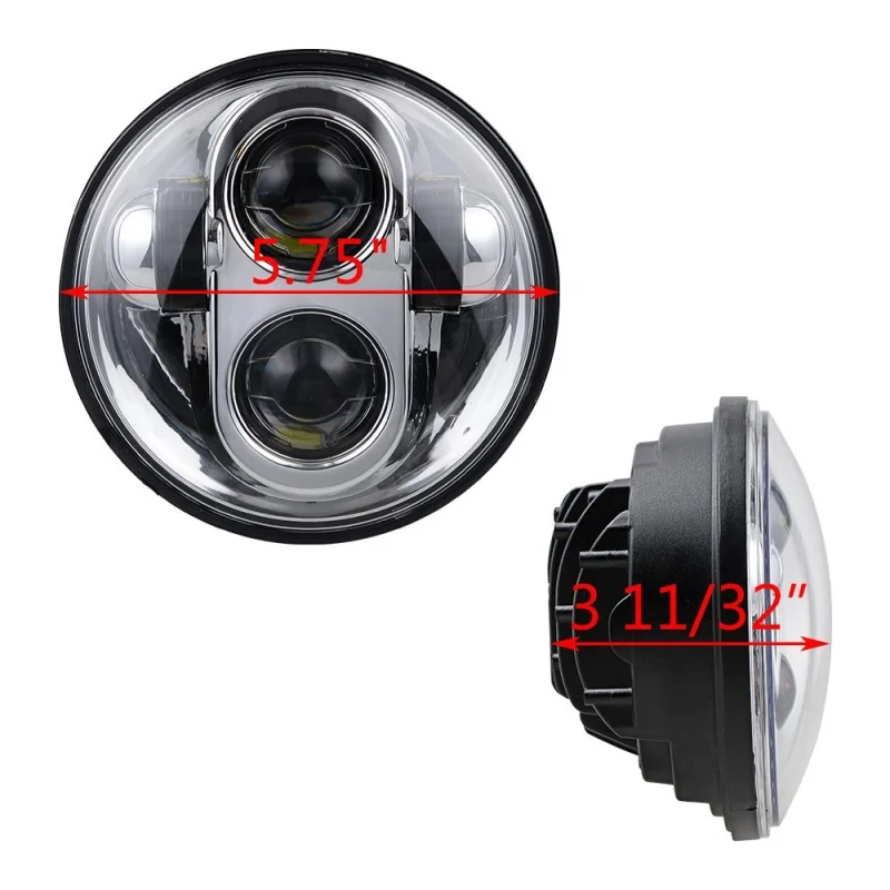 FADUIES Бесплатная доставка Хром 5-3/4 &quot5 75 дюймов мотоциклетная светодиодная фара