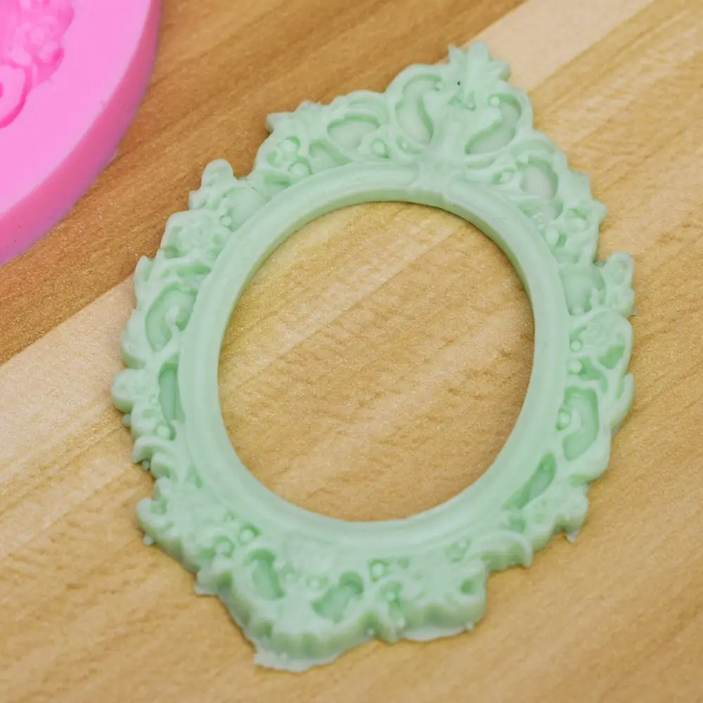 3D DIY зеркало в раме силиконовые формы инструменты для украшения тортов из мастики