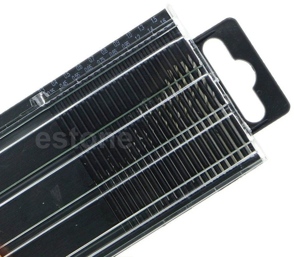 

1 Set 20 PCS Hot Sale Tiny Micro HSS Twist Drill Bit Set 0.3mm-1.6mm Model Craft Case
