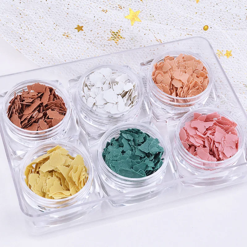 Блестки для ногтей разноцветные 6 шт./компл. голографическое искусство | Красота и