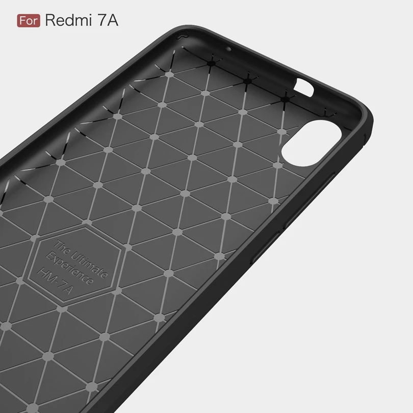 Чехол из углеродного волокна для Xiaomi Redmi 7A / Redmi7A тонкий прочный армированный