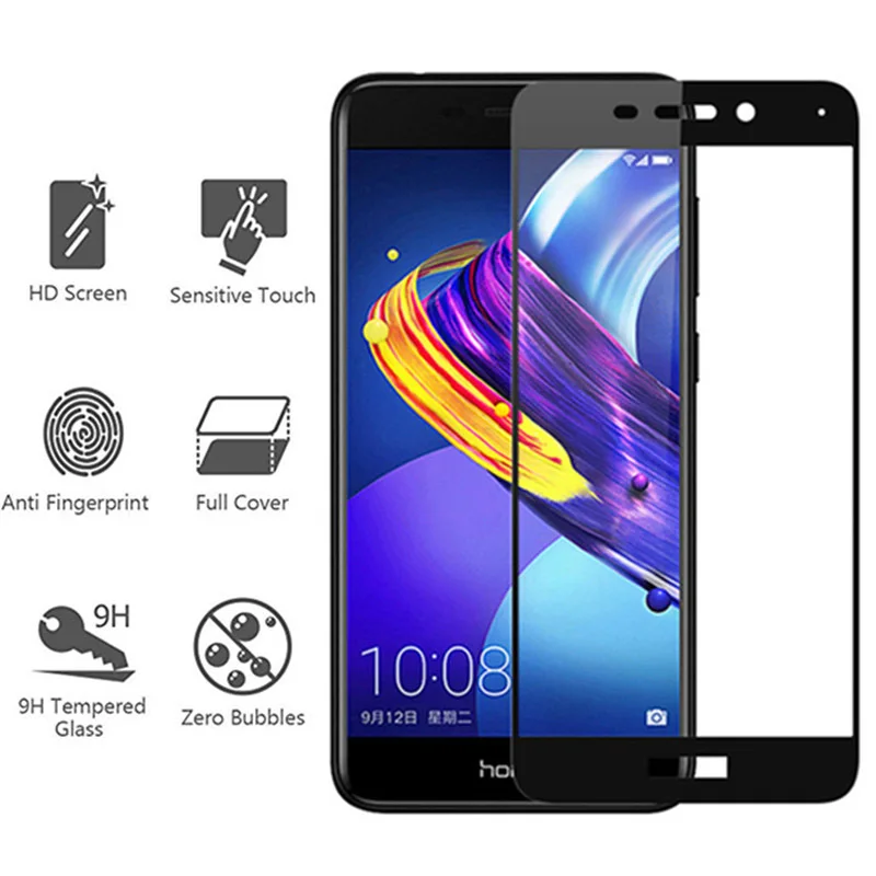 Полное покрытие из закаленного стекла для Huawei Honor 6a 6C pro 6X протектор экрана huwei huawey