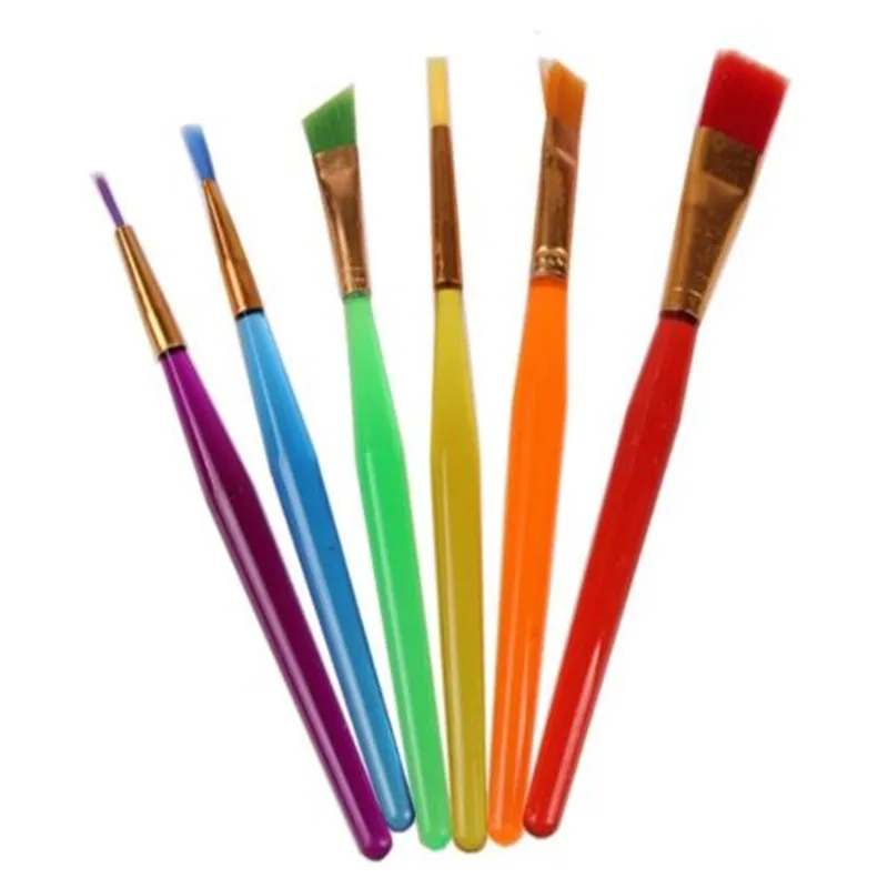 EatingBiting (R) 6x нейлон волос Краски кисть кисти художника акварель масло акрил ing | Дом