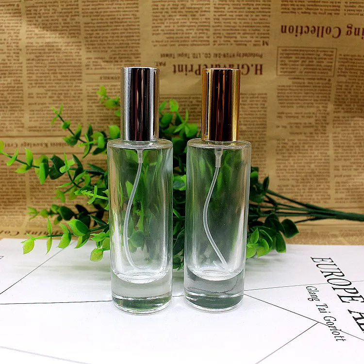 

30ML transparent round perfume bottle glass empty spray cosmetic bottle 2PCS/LOT