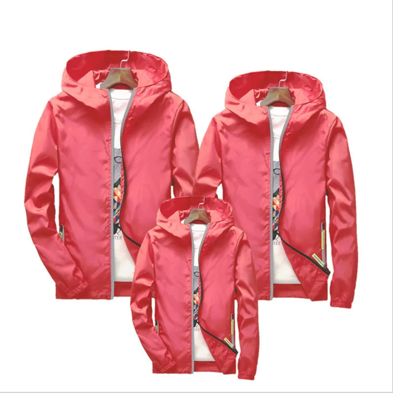 pink Одежда для всей семьи; одинаковые комплекты; семейная куртка для пары; Светоотражающая ветровка размера плюс S-7XL; Семейные комплекты - Цвет: pink