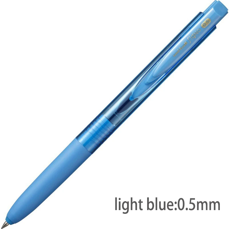 1 light blue0.5 UMN 1 шт Mitsubishi Uni Япония гелевая ручка Uni-ball 0,38/0,5 мм 10 цветов Signo RT1 UMN155 Шариковая/нейтральная ручка школьные и офисные принадлежности - Цвет: 1 light blue0.5 UMN