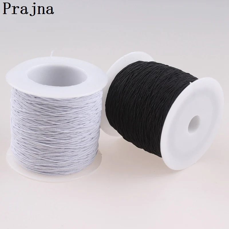 Prajna White Black Elastic Thread Polyester Machine Sewing Beading Industry Fabric Supplier Accessory 200 Meters/Roll DIY | Дом и сад