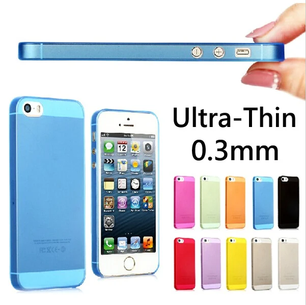 Тонкий Ультратонкий чехол для iPhone 5 цветной прозрачный дизайн матовый телефона 5S