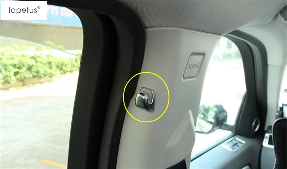 

Lapetus Accessories For Land Rover Discovery Sport 2015 - 2019 Rear Car Door B Pillar Column Hook Molding Cover Kit Styling Trim