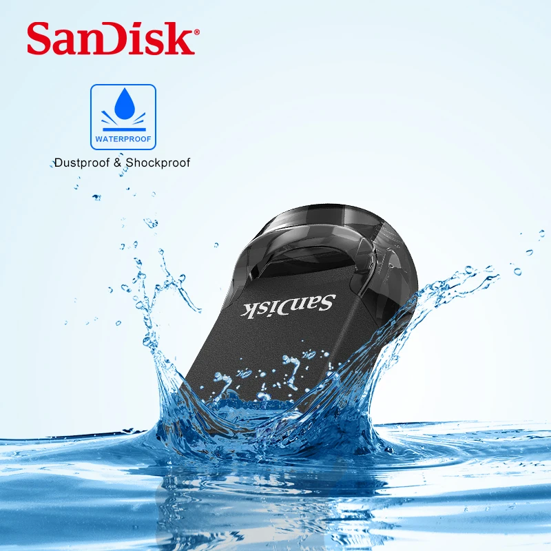 SanDisk Fit USB флеш накопитель 64 ГБ CZ430 16 Гб мини 3 1 до 130 Мб/с Флешка Высокоскоростной 0 32