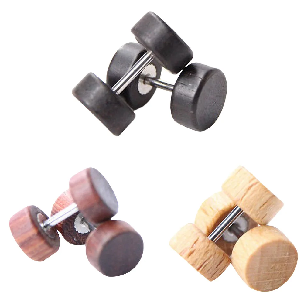 Женские и мужские серьги гвоздики из нержавеющей стали 1 пара|barbell earrings for women|barbell