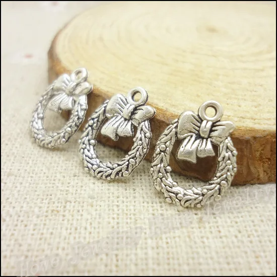 

130 шт. винтажные подвески, рождественская подвеска в виде галстука-бабочки, античные серебряные браслеты, ожерелье, сделай сам, металлически...