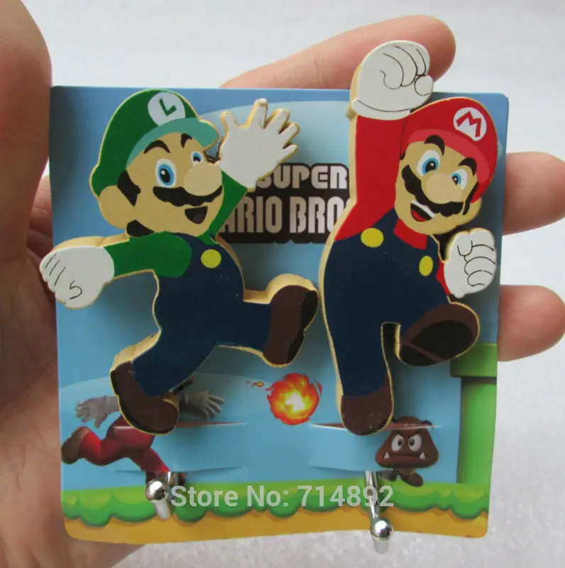 Наклейки на стену Марио 4 шт./лот|mario luigi|luigi figuresuper mario bros |