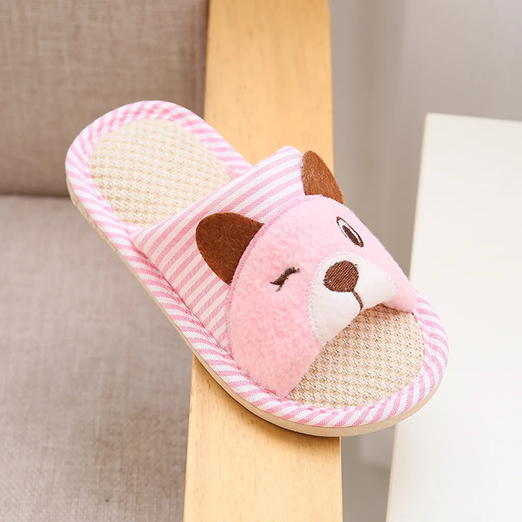 Мультяшные шлепанцы SAGACE для девочек и мальчиков Нескользящие домашние теплые