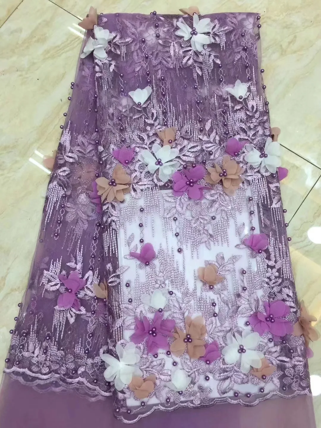2019 Latest French Nigerian Laces Fabrics High Quality Tulle African Fabric Women Dress Lace | Дом и сад