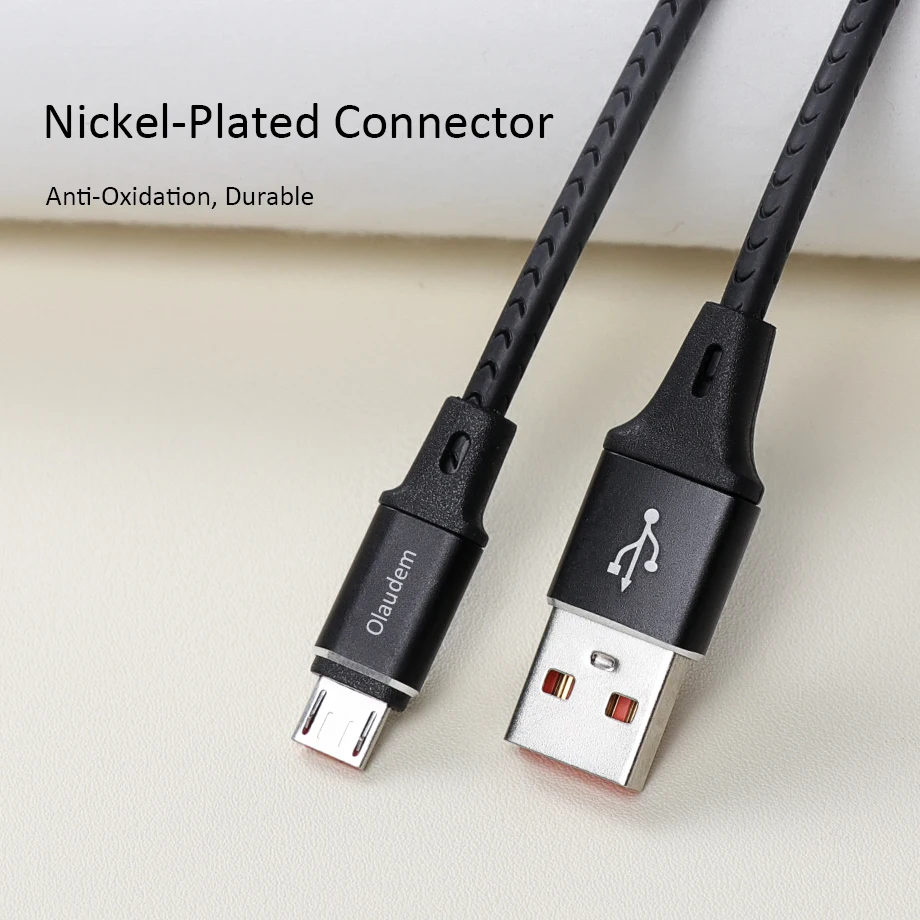 Olaudem телефонный кабель USB Micro 2A TPE Emboss шнур для зарядки все микро usb устройств на