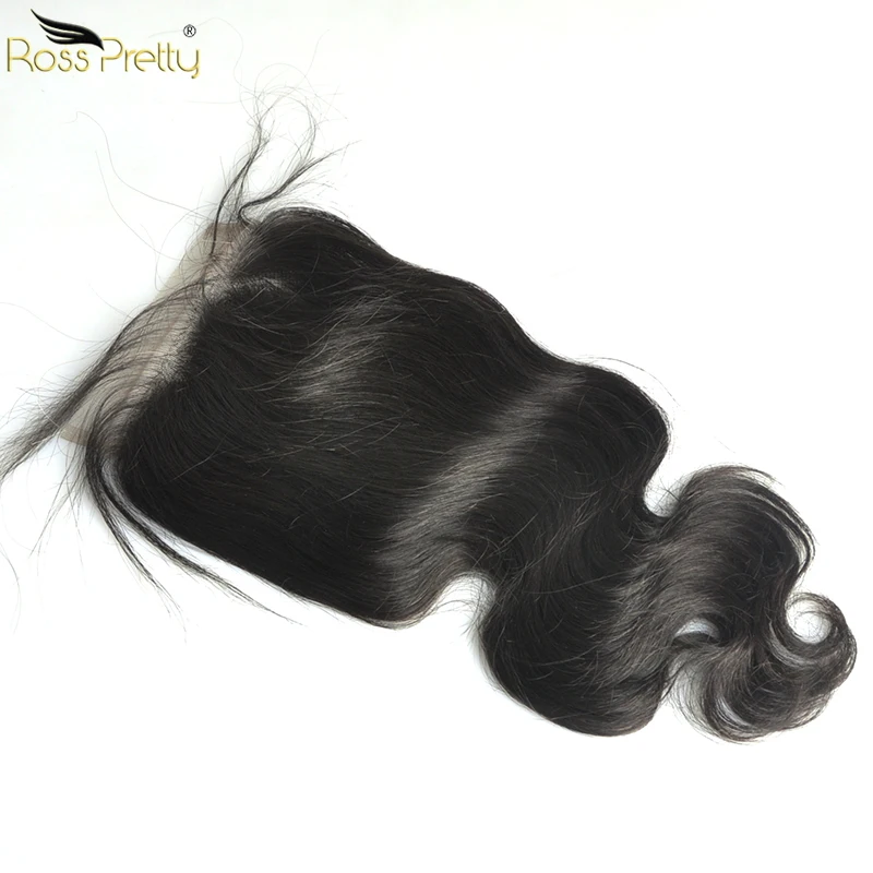 Ross Pretty Remy Lace Closure 5x5 бразильские волосы для тела волна Детские предварительно