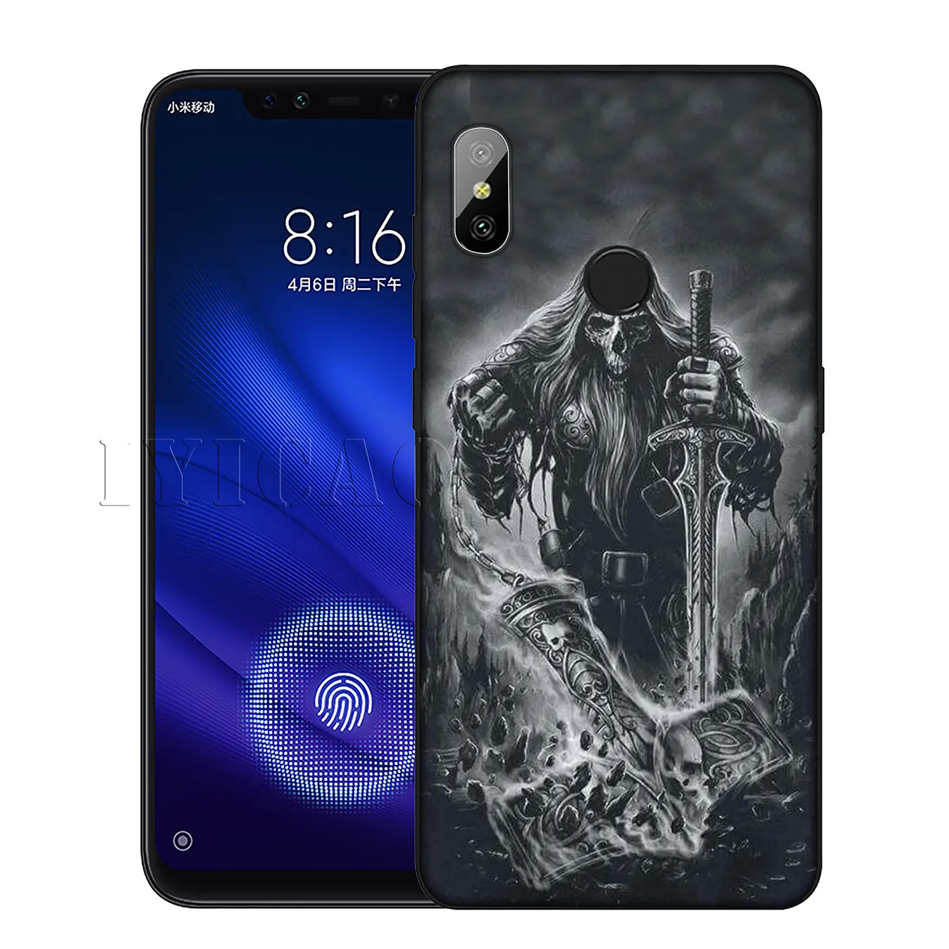 IYICAO Grim смерть с косой Скелет Забавный силиконовый мягкий чехол для Xiaomi Redmi 6A 5A
