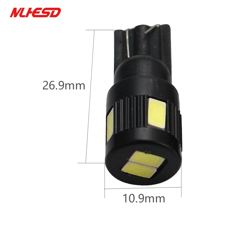 100x High power led car light t10 6smd 5630 5w5 DC 12-24V non-polar Aluminum Bulbs Side Marker Parking Lightn Width Lamp Led | Автомобили