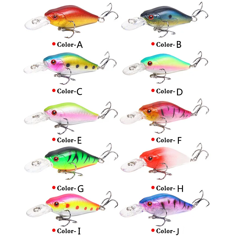 

East Rain 7cm 8.1g Lifelike VIB Floating Fishing Lure Pesca Hooks Fishing Wobblers Crankbait Artificial Hard Bait Free shipping