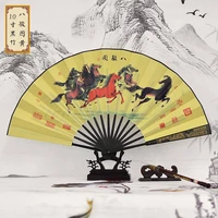 handmade folding fan chinese brush painting silk fan chinese ink painting classical ancient dynasty style bamboo