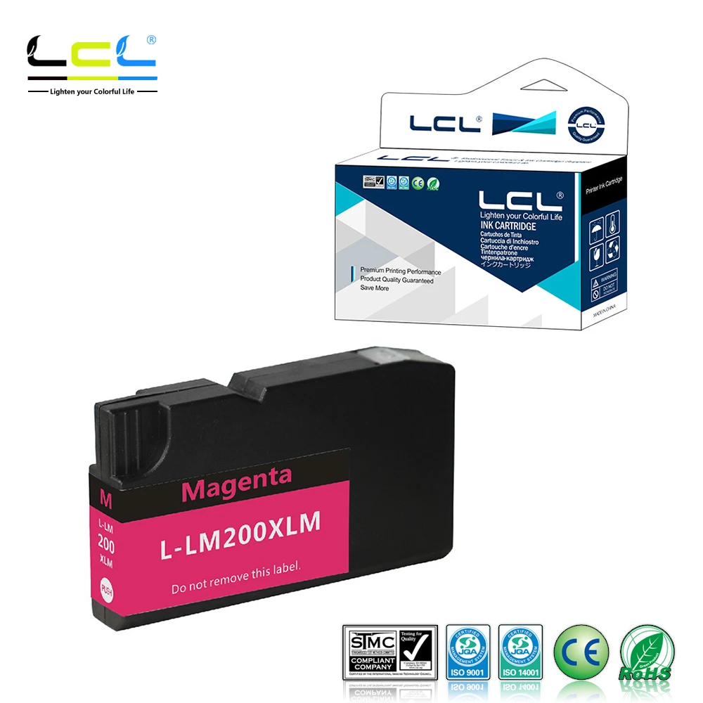 LCL L 200XL черный C M Y чернильный картридж совместимый для Lexmark OfficeEdge