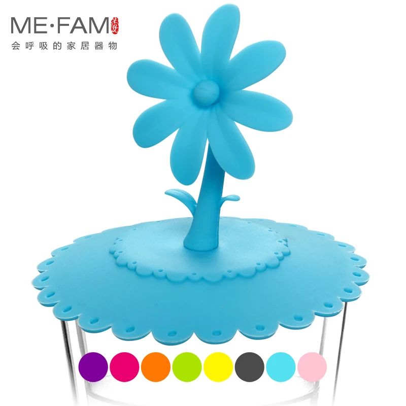 

ME.FAM New 1 Pieces Cute 3D Lace Flower Sunflower Silicone Cup Lid 10.5 cm Seal Dust-proof Cover For Glass Ceramic Plastic Mug