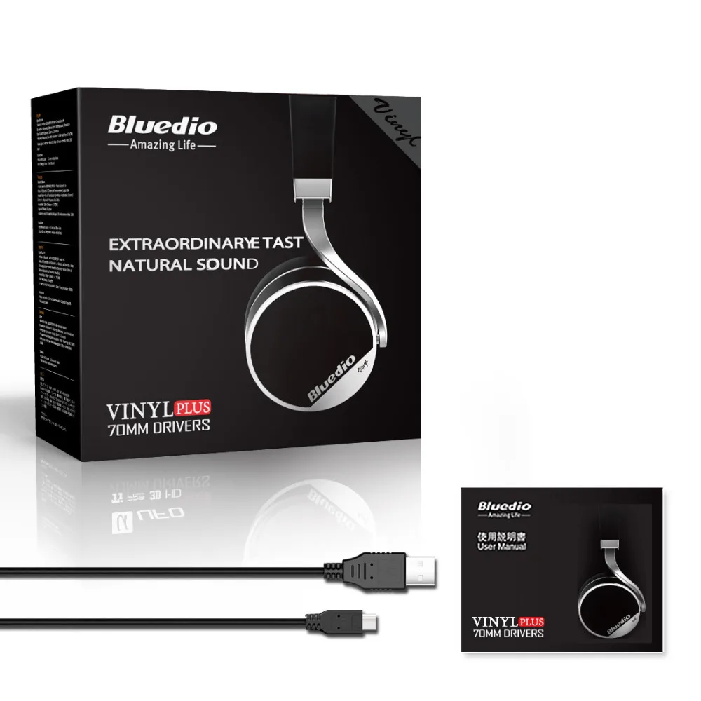 Bluedio Vinyl Plus HiFi Bluetooth наушники металлических дуг переносные беспроводные Наушники