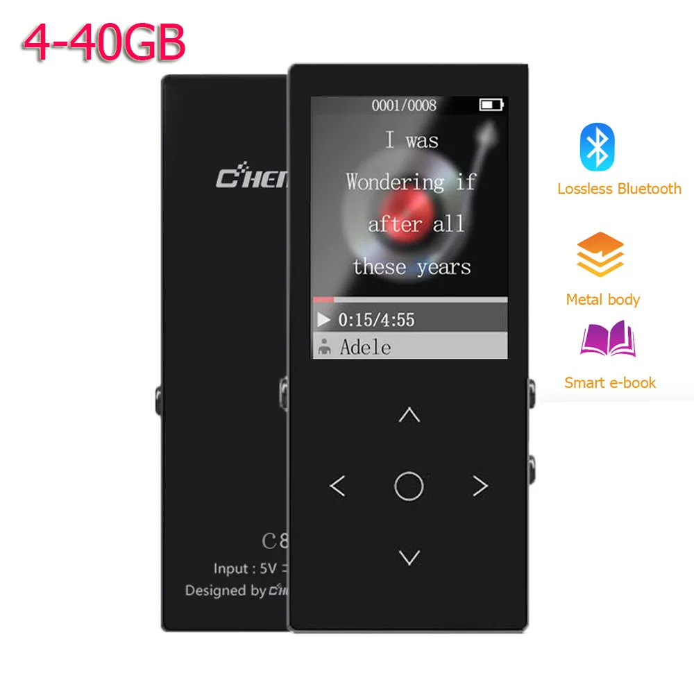 Hi-Fi mp3 плеер mp3 плеер все металлические разветвитель поддерживает запись, Bluetooth, фронтальная камера, Wi-до 128 ГБ TF карта Музыка