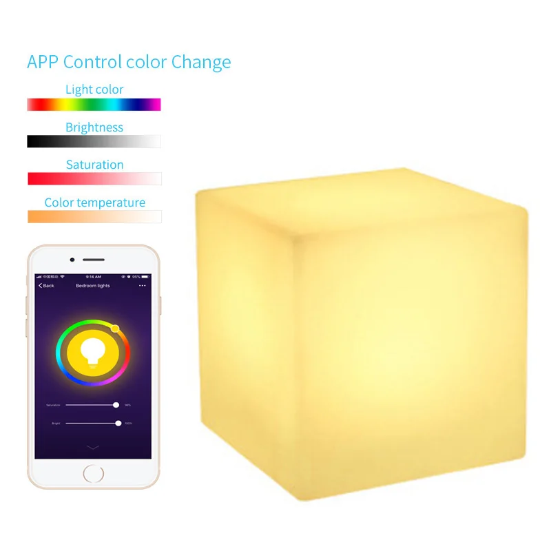 Умная Настольная лампа с Wi-Fi 15/20 см работает голосовым управлением Alexa RGB