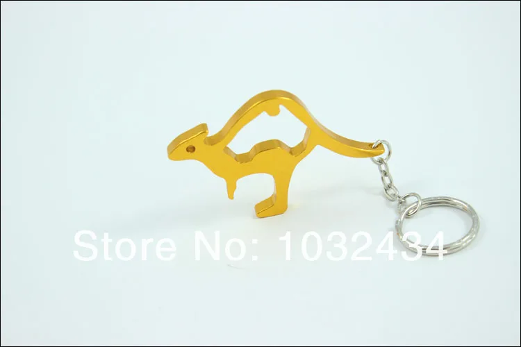 

Factory Directly Sale 1200 Pcs/lot Kangaroo Bottle Opener Aluminum Alloy Can Opener with Keychain- Free Shipping