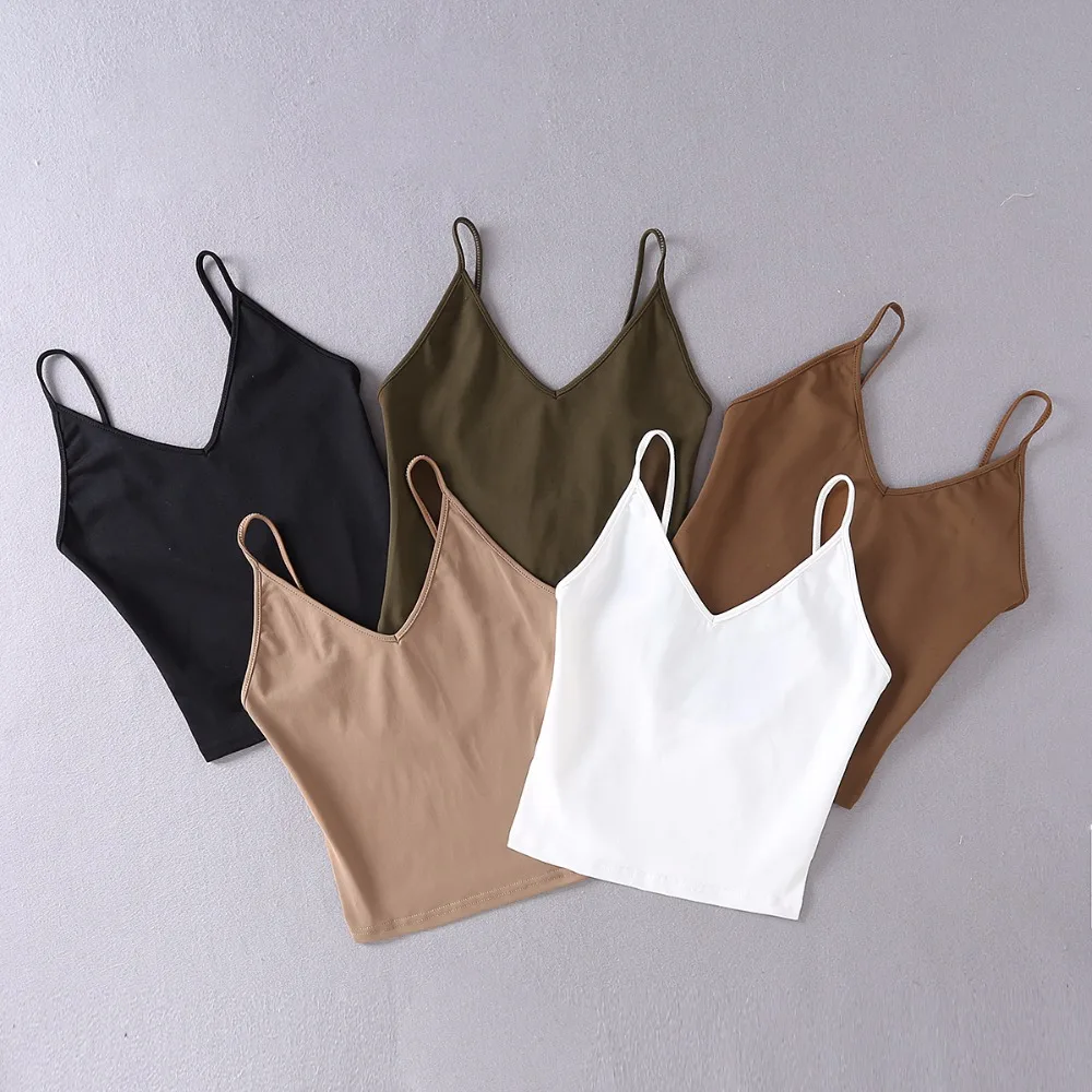 Кроп топ женский с V образным вырезом и глубокой ложкой на спине|cami top|cropped camiv neck crop