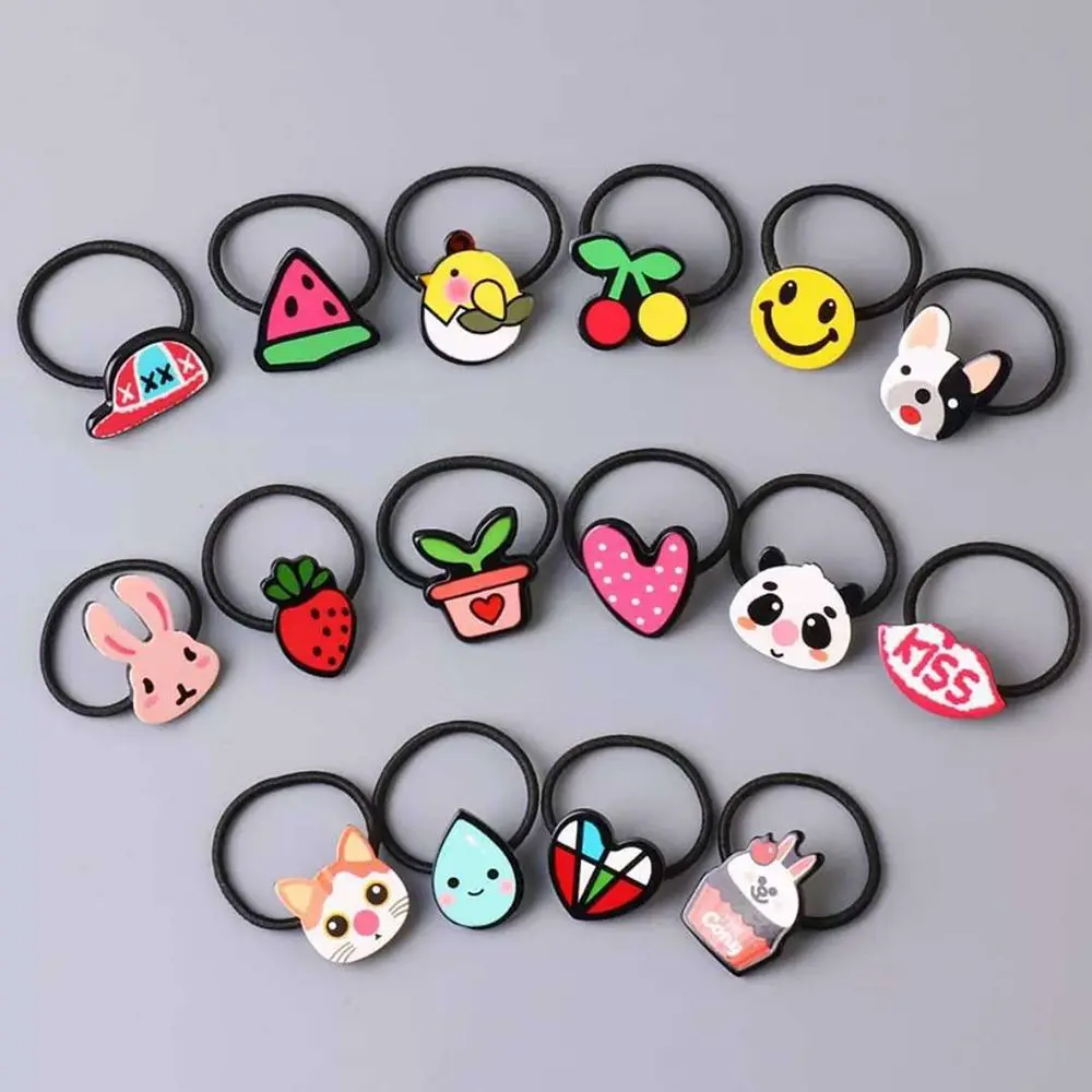 new 1PC 1 шт. Новые простые красочные парики конский хвост девушки Твист коса веревка красота эластичные резинки для волос резинка Детские аксессуары для волос - Цвет: new 1PC