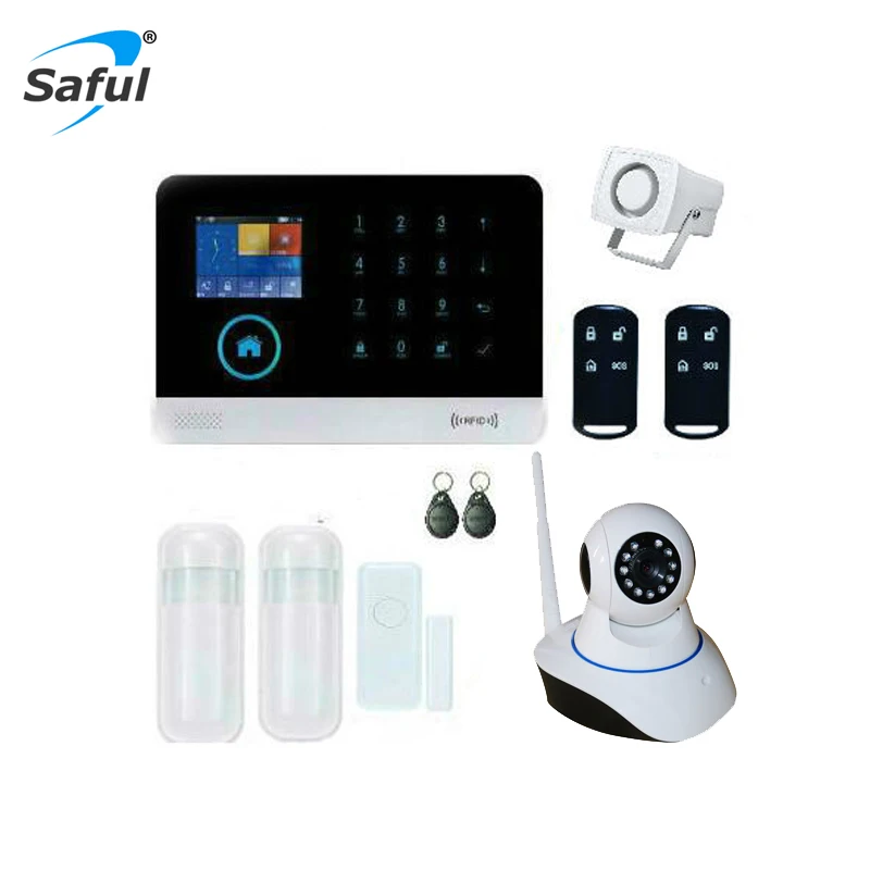 Saful WIFI GSM сигнализация + GPRS Функция домашней безопасности Автоматизация