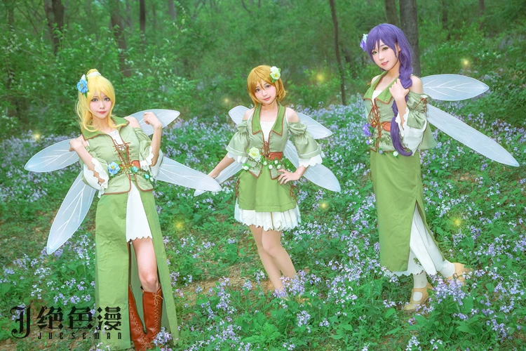 

Love Live Minami Kotori Ayase Eli Tojo Nozomi Cosplay Costume Flower Fairy Unawaken Dress Costom Made Free Shipping A