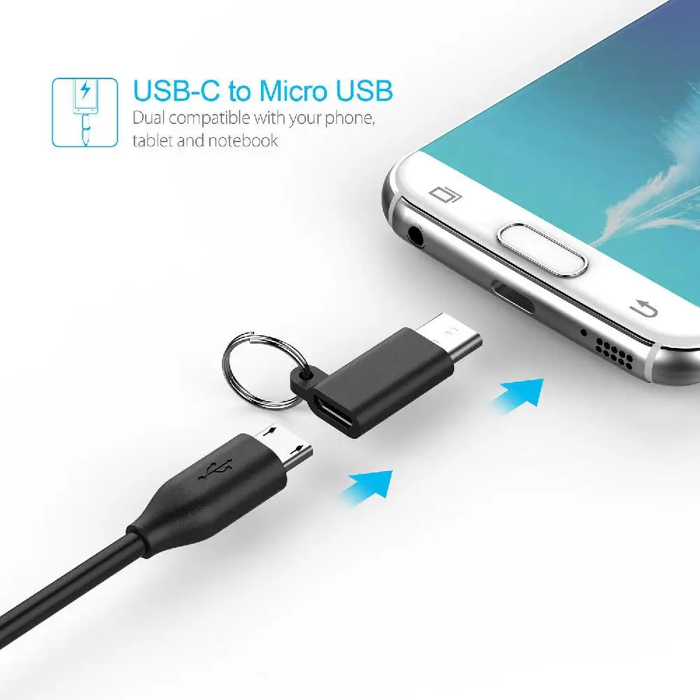 Yiwa 4 шт USB C папа к Micro гнездовой Конвертер Разъем 3 1 Type адаптер|Переходники и