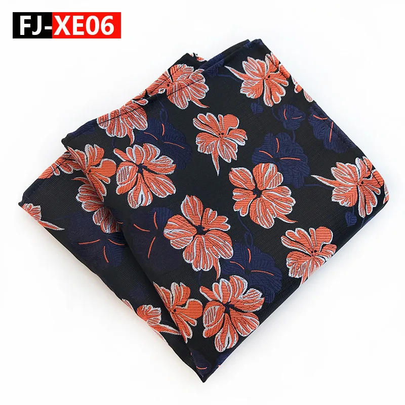 FJXE06 Мода 25*25 см мужской Карманный квадратный шелк платок корейский Пейсли точка носовой платок с цветочным узором Свадебная вечеринка подарок Пейсли дизайн - Цвет: FJXE06