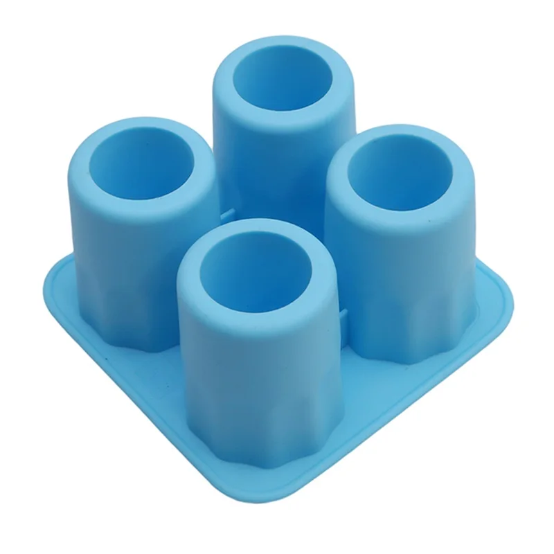 Креативная силиконовая форма для замораживания льда в форме 4 чашек стеклянная