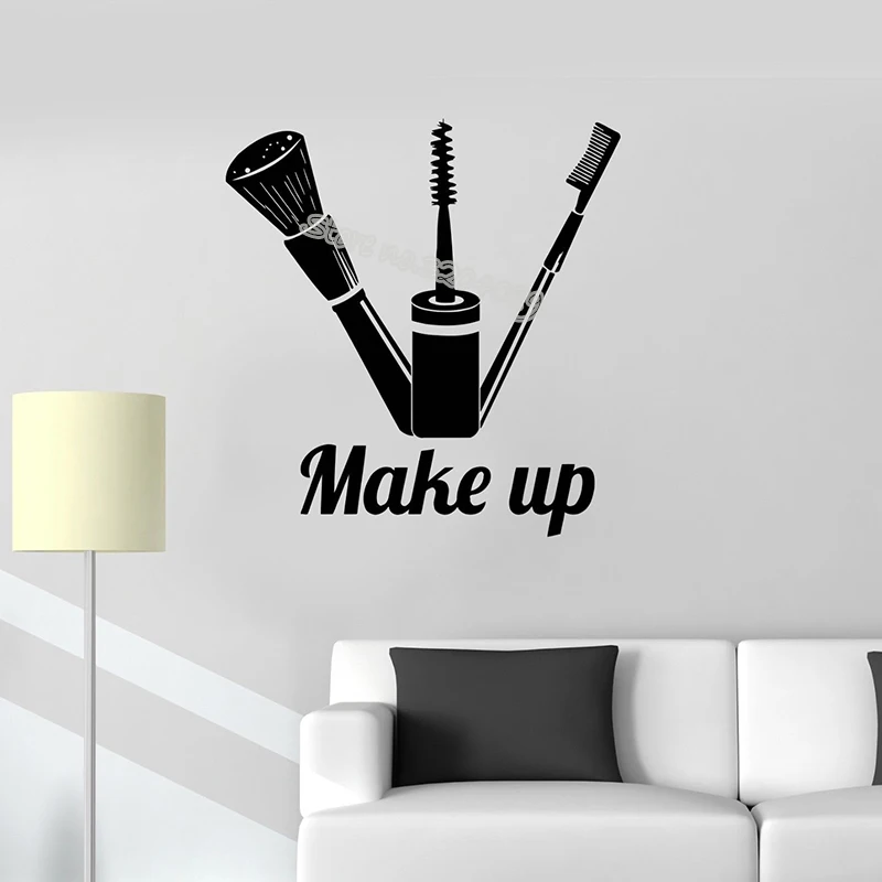 Make Up Цитата Наклейка на стену Уход за лошадьми косметический Чехол Декор Красота