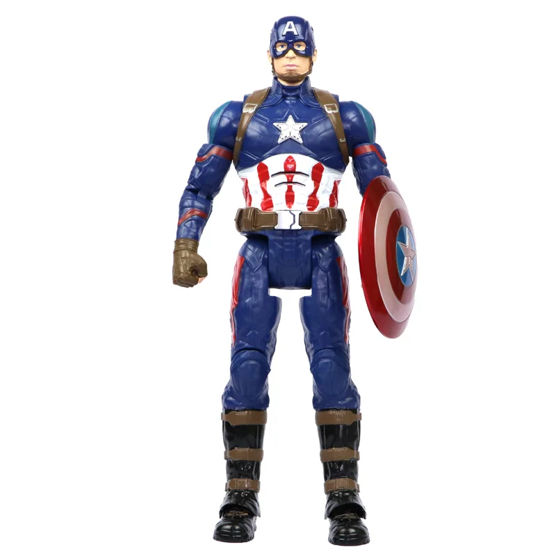 No box C Marvel Подлинная авторизация Человек-паук Железный человек Капитан Америка игрушка модель деятельности кукла Avengers4 - Цвет: No box C