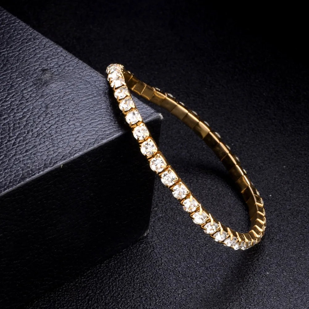 3 шт. в упаковке Регулируемый Творческий браслет для женщин с стрейч Стразы и