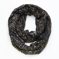 free shipping new europe fashion shiny bronzing gold dot infinity hijab scarfs snood for women ladies