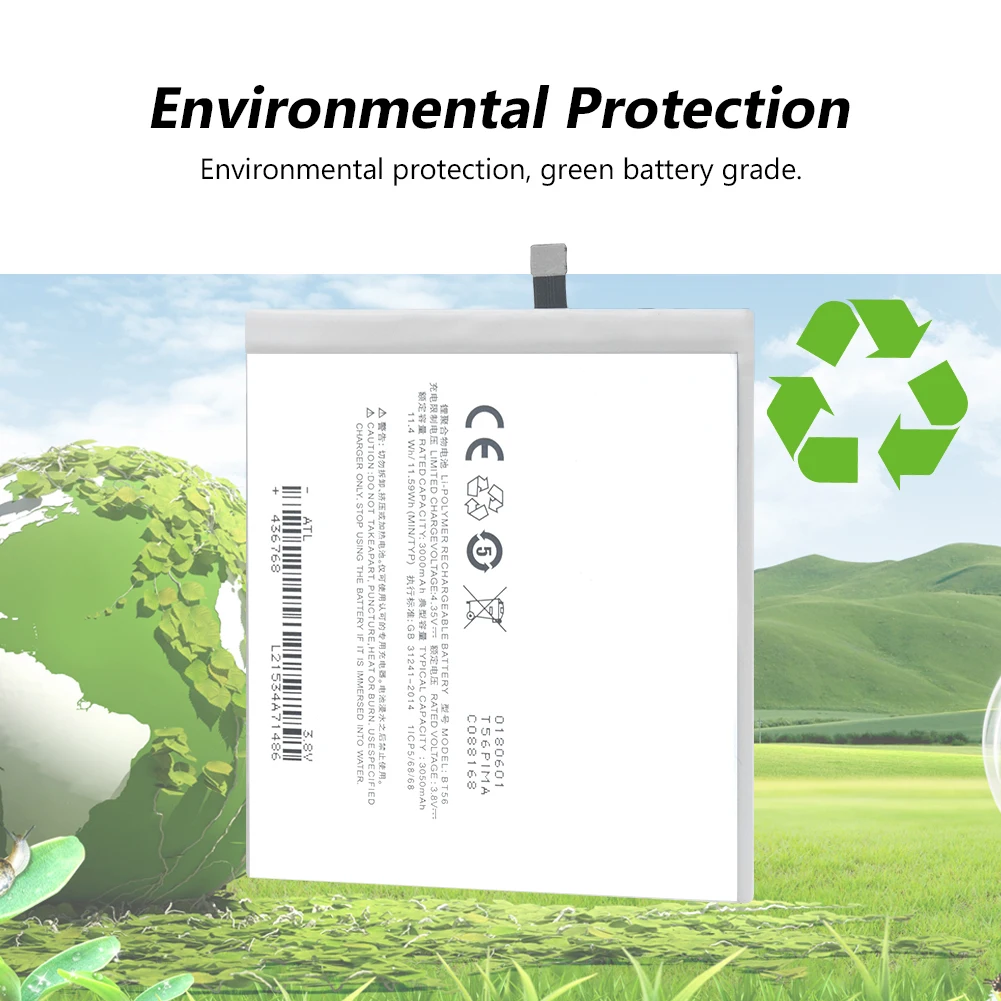 3 8 V 3050mAh Сменный аккумулятор для телефона BT56 Meizu MX5 Pro 5 M576 NIUX Высококачественная