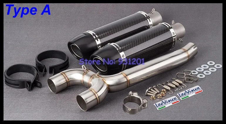 Motorcycle Akrapovic Exhaust Pipe Muffler for Yamaha FZ6S FZ6N FZ6 Slip On Connect Down Middle Link Full System | Автомобили и