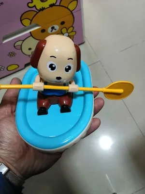 iPiggy Bath Toy Dog Pattern Rotate Shake Move Forward Swing Boating Shower Game Clockwork For Baby Gift | Игрушки и хобби