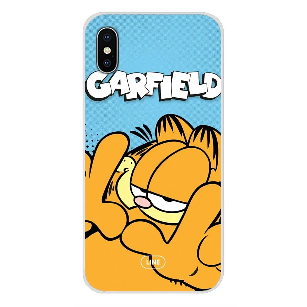 For Huawei P8 9 Lite Nova 2i 3i GR3 Y6 Pro Y7 Y8 Y9 Prime 2017 2018 2019 Accessories Phone Bag Case Cute Lovely Cartoon Garfield | Мобильные
