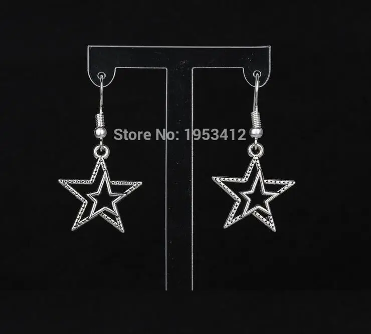 Vintage Silver Cat Acorn Deer Heart Bears Earrings Charms Drop/Dangle For Women Jewelry Accessories Mixed Style A997 | Украшения и