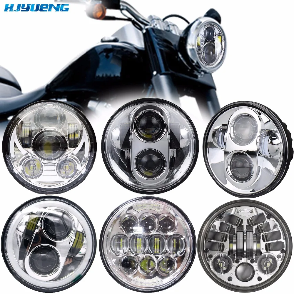 45 Вт для 6 Dyan Superglide Sporster 1200 мотоцикл 5 3/4 75 ''дюймов черный светодиодная фара