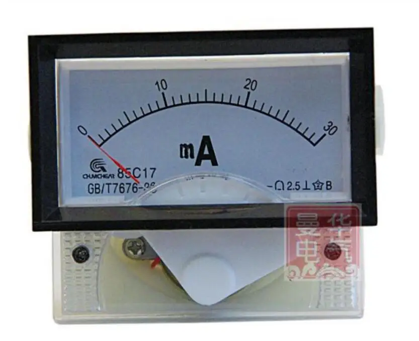 Амперметр переменного тока 85C17 30 мА 0 DC 1 шт.|ammeter meter|ammeter dcammeter panel |